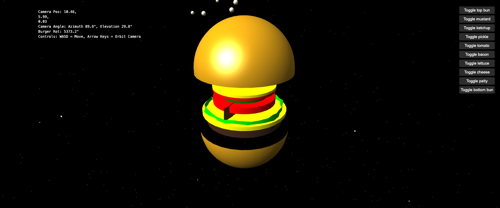 Claude Code 3D Space Burger
